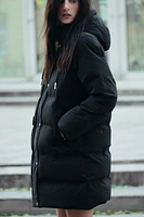 WINDPROOF HOODED PUFFER ANORAK