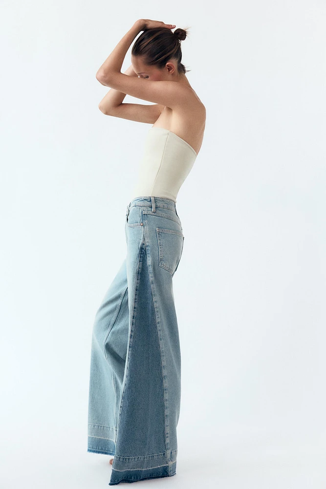 JEAN Z1975 WIDE LEG TAILLE NORMALE CONTRASTE