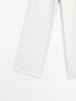 Relaxed fit mid-rise trousers