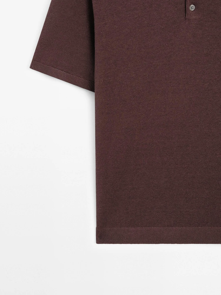 Polo en maille 100 % lin