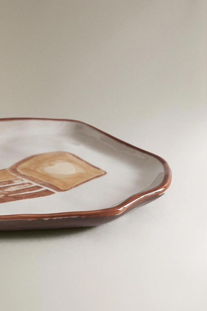 SIDE PLATE WITH TOAST MOTIF