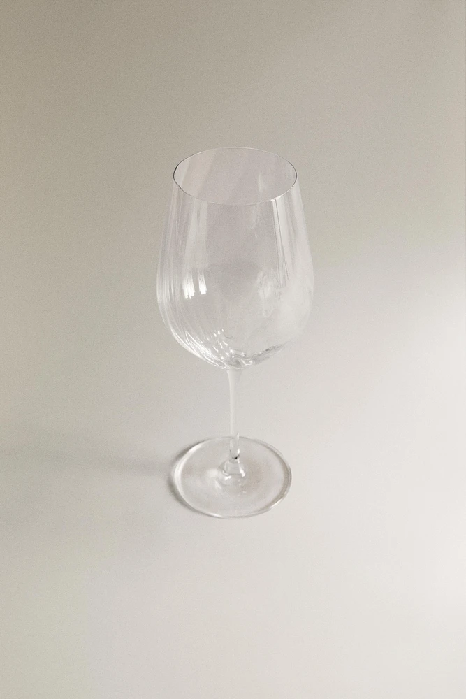VERRE À VIN CRISTALLIN RELIEF