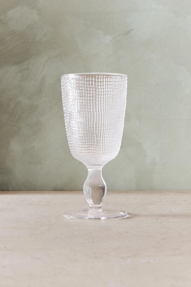VERRE À VIN RECYCLABLE RELIEF