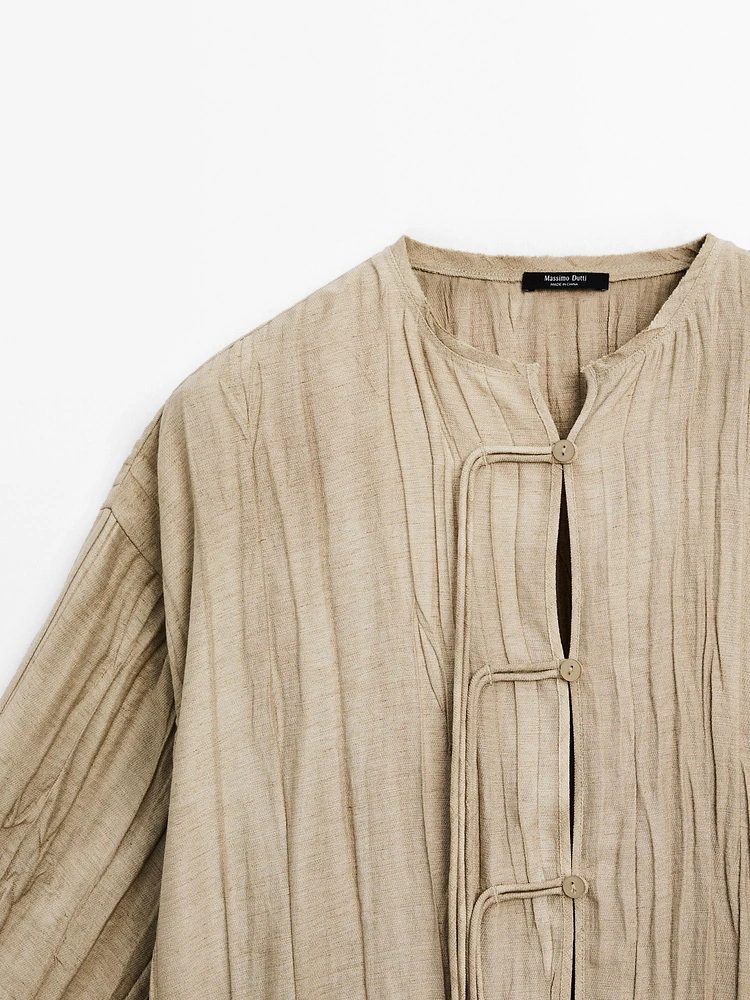 Kimono fluide avec cordons