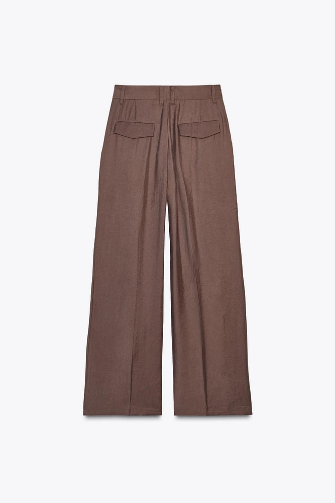 PANTALON DOUBLE PLI PATTES DE BOUTONNAGE