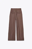 PANTALON DOUBLE PLI PATTES DE BOUTONNAGE