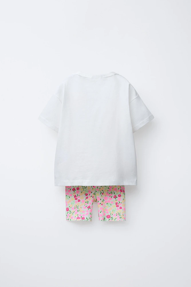 MINNIE MOUSE © DISNEY T-SHIRT AND BIKER LEGGINGS SET