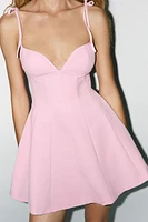 SHORT DRESS WITH BOWS