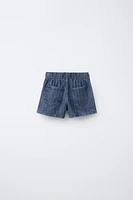 SHORT EN JEAN À RAYURES