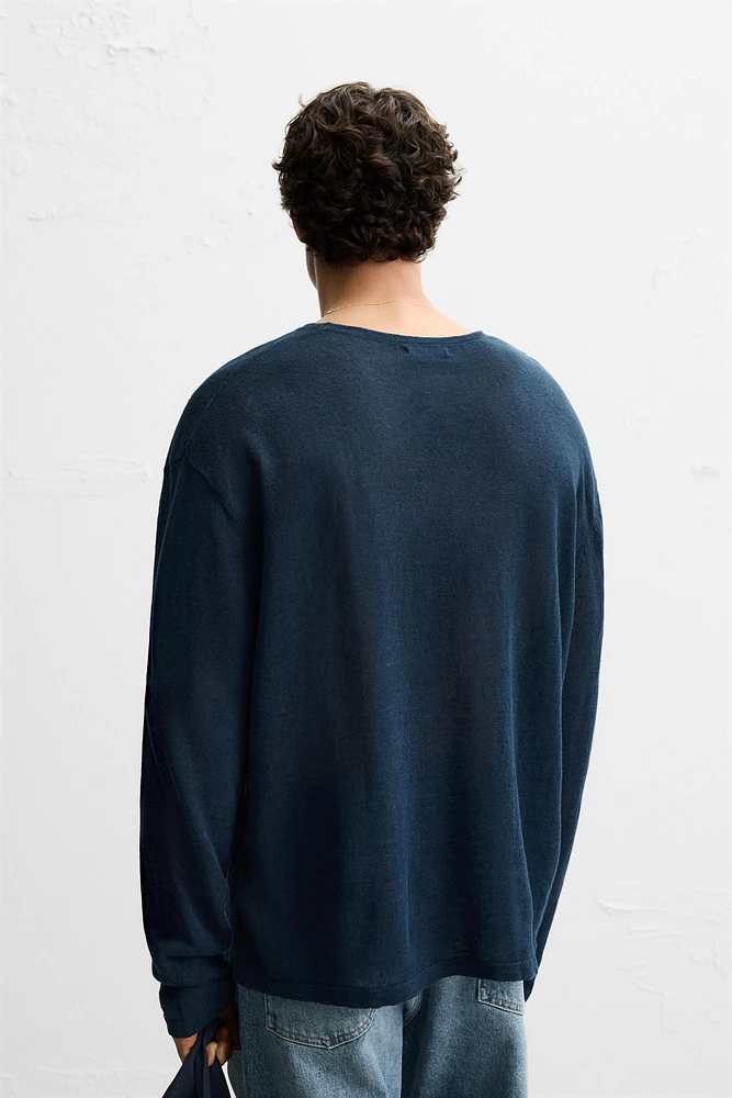 100% LINEN SWEATER