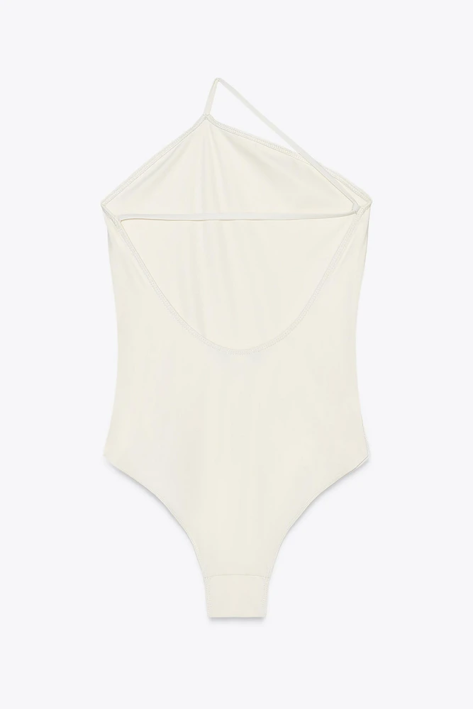MAILLOT DE BAIN UNI ASYMÉTRIQUE