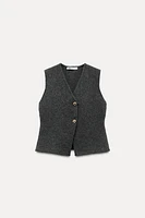 PLAIN KNIT VEST