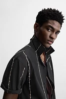 CHEMISE BRODERIE CONTRASTÉE