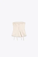 TOP SATINÉ BUSTIER LACETS