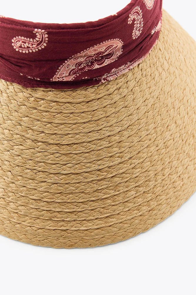 VISIÈRE TRESSÉE FOULARD IMPRIMÉ