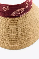 VISIÈRE TRESSÉE FOULARD IMPRIMÉ