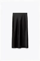 SATIN MIDI SKIRT
