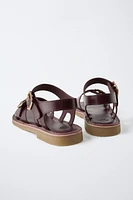 LEATHER SANDALS WITH BUCKLE