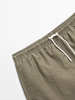 Short de bain uni regular fit