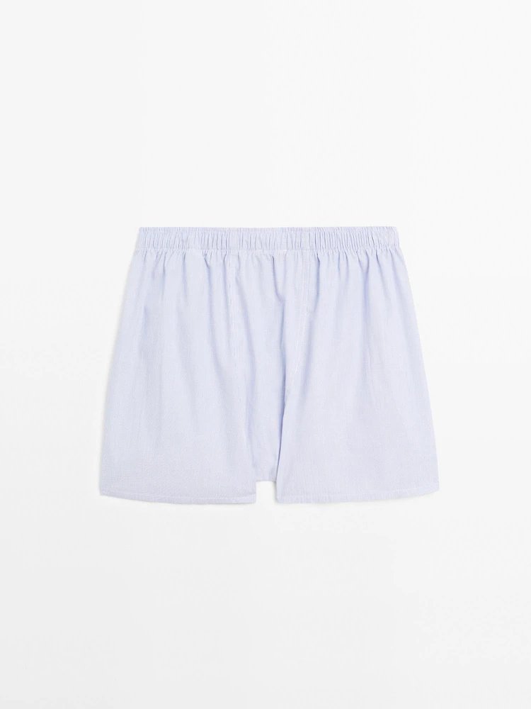 Micro-check print boxers