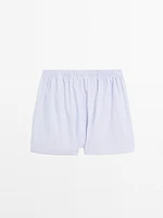 Micro-check print boxers