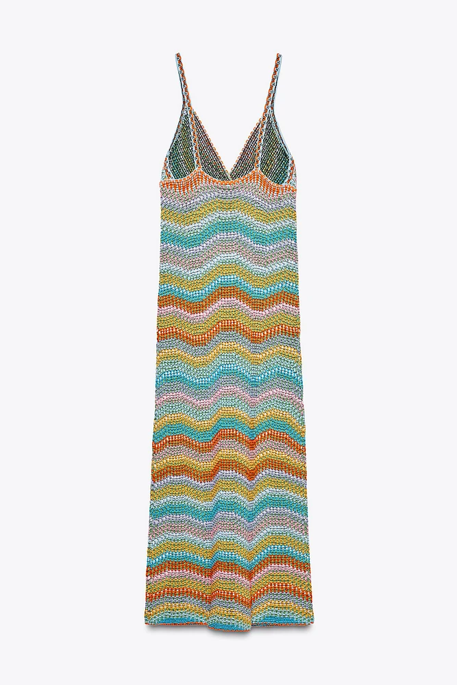 ROBE À BRETELLES EN MAILLE