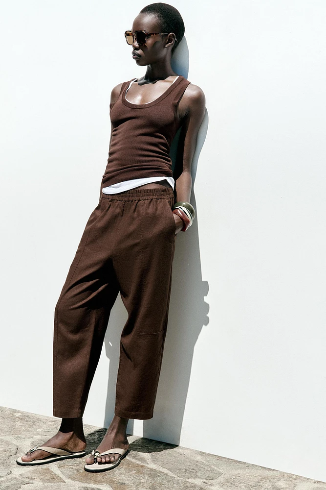 PANTALON BOUFFANT AVEC LIN