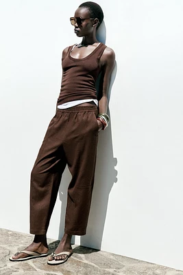 PANTALON BOUFFANT AVEC LIN