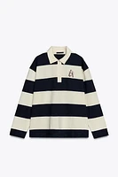 STRIPED POLO NECK SHIRT