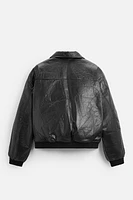 FAUX LEATHER PADDED JACKET