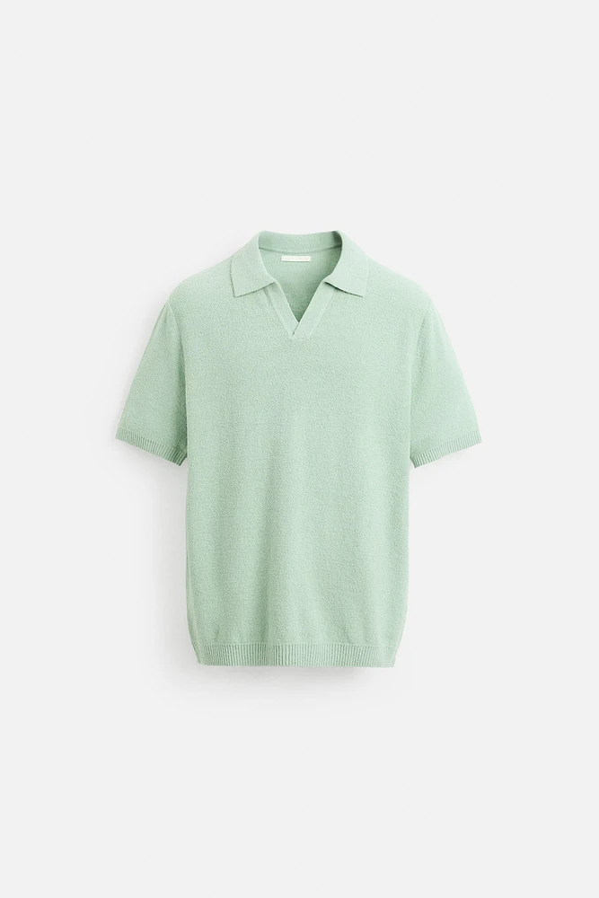 POLO EN MAILLE TEXTURÉE