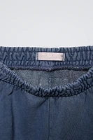 TEXT DETAIL WASHED PANTS