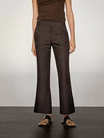 100% linen flare fit trousers