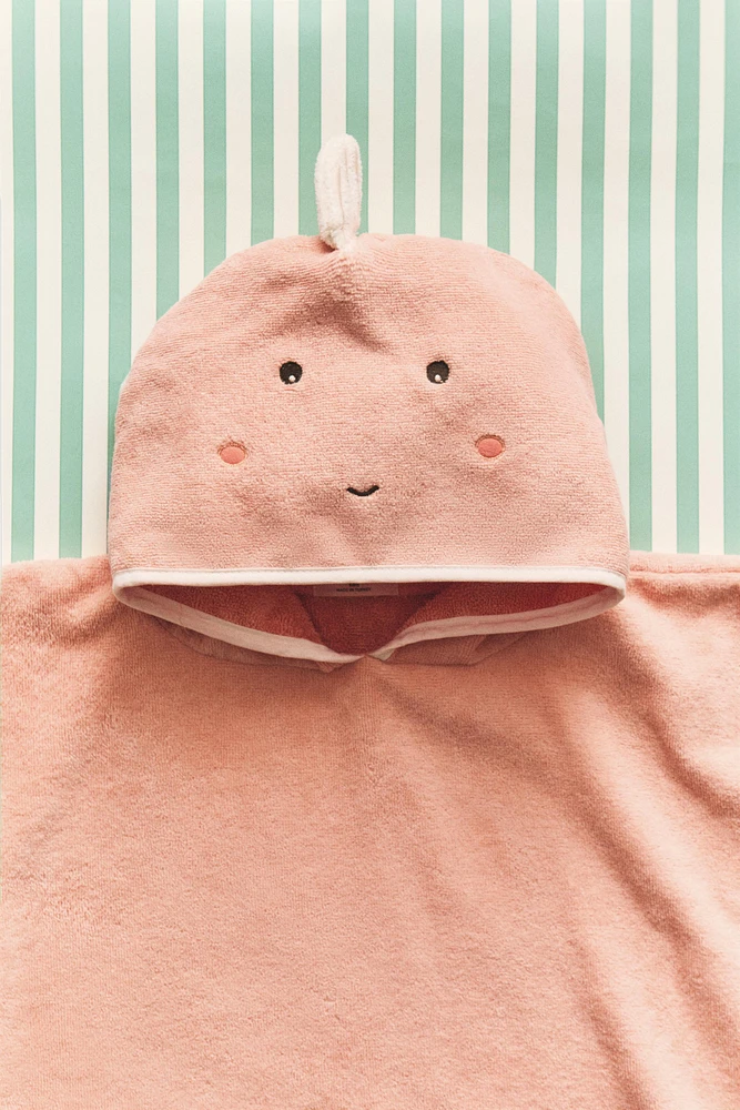 CHILDREN’S VELOUR FISH BEACH PONCHO