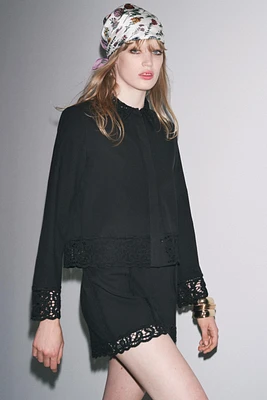 ZW COLLECTION CROCHET SHIRT
