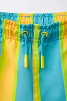 2-6 YEARS/STRIPED SWIM SHORTS