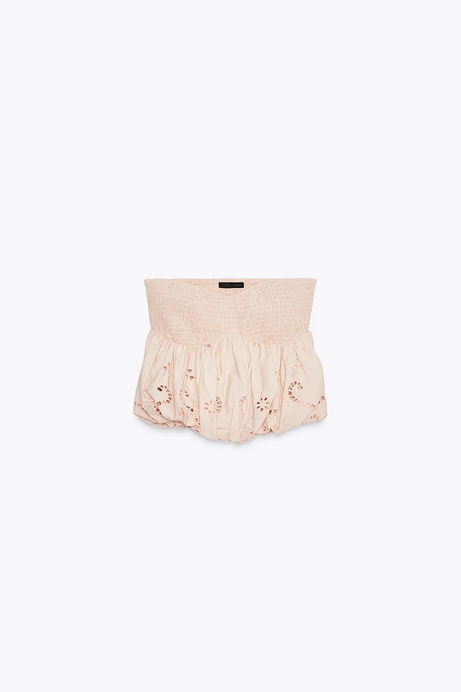 EMBROIDERED BALLOON TOP