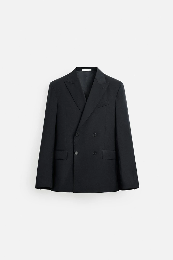BLAZER CROISÉE 100 % LAINE