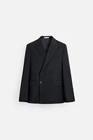 BLAZER CROISÉE 100 % LAINE