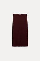 FINE KNIT WOOL SKIRT