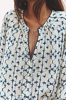 METALLIC THREAD PRINTED BLOUSE