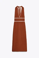 EMBROIDERED MIDI DRESS