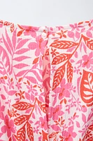 COMBI-SHORT TEXTURÉ À FLEURS