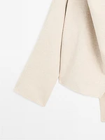 Short coat with scarf detail