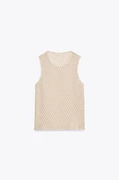 SLEEVELESS KNIT TOP