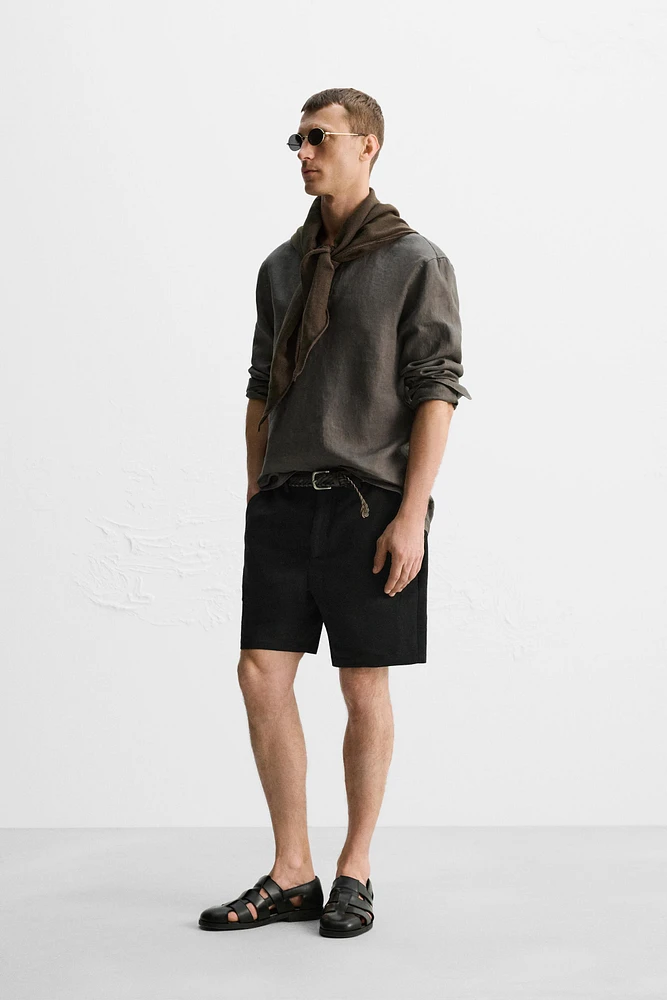 LINEN-COTTON REGULAR FIT SHORTS LIMITED EDITION