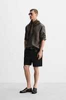 LINEN-COTTON REGULAR FIT SHORTS LIMITED EDITION