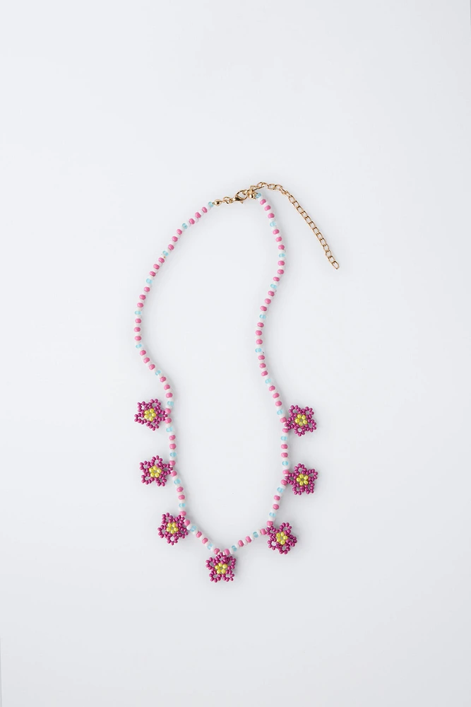 FLOWER BEAD NECKLACE