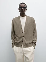 Cardigan en lin mélangé