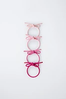 FOUR-PACK OF BOW HAIR TIES